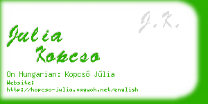 julia kopcso business card